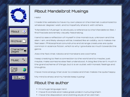 blog/about screenshot