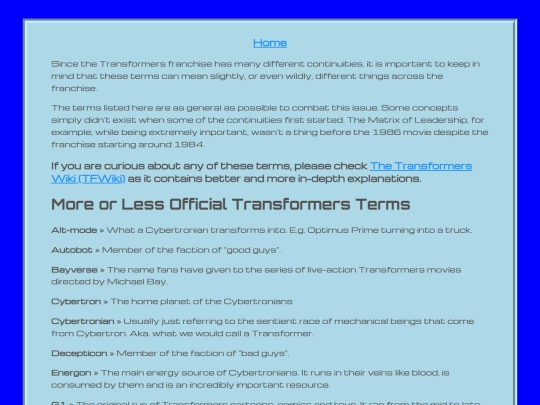 glossary screenshot