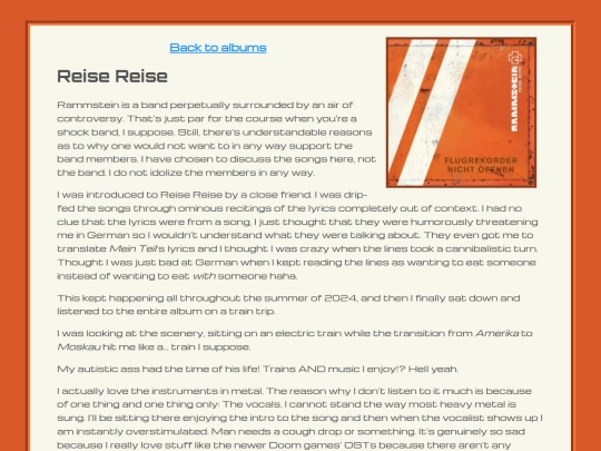 music/reisereise screenshot