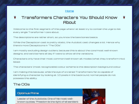transformerscharacters screenshot