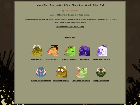 Characters screenshot