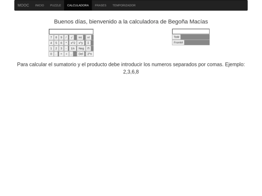 carrusel/calculadora screenshot
