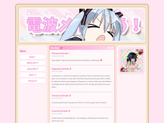 diary screenshot
