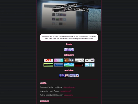 links screenshot