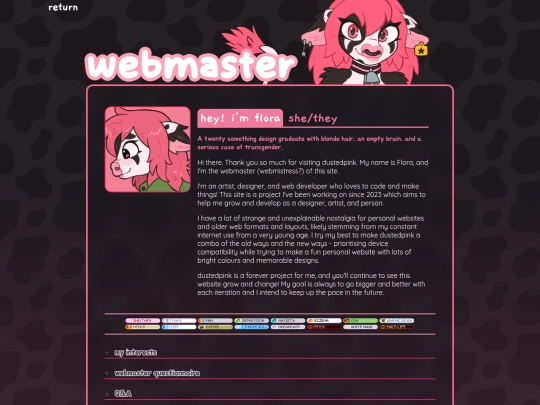 webmaster screenshot