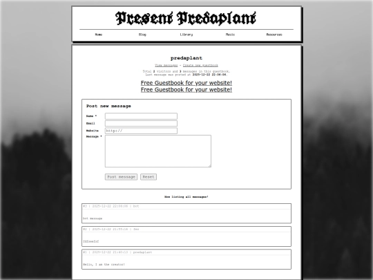 guestbook screenshot
