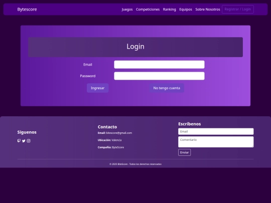 login screenshot