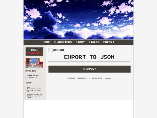 storyforger/export screenshot