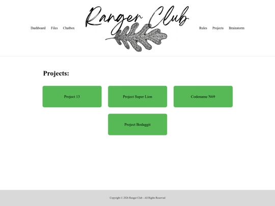 projects screenshot
