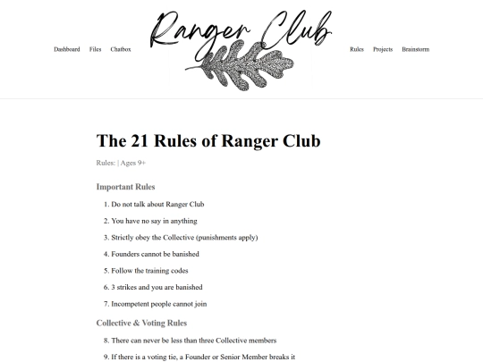 rules screenshot
