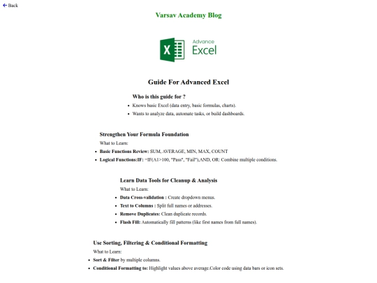 Varsav Academy/blog screenshot