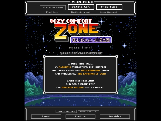site/font/Start screenshot