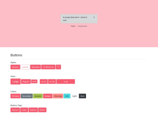 components screenshot