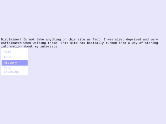 History screenshot
