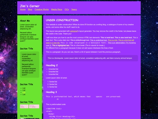 test screenshot