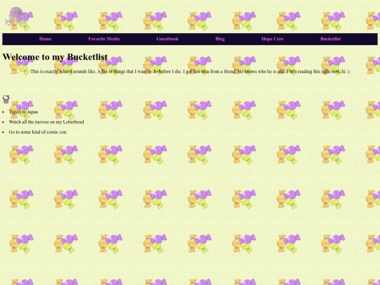 bucketlist screenshot