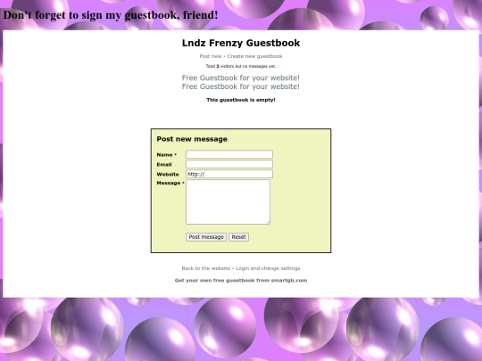 guestbook screenshot