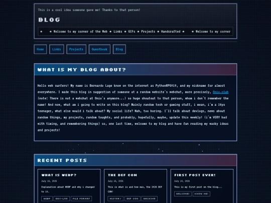blog screenshot