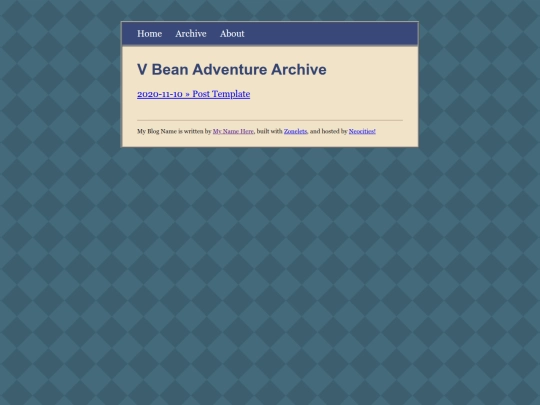 VBeanBlog/archive screenshot