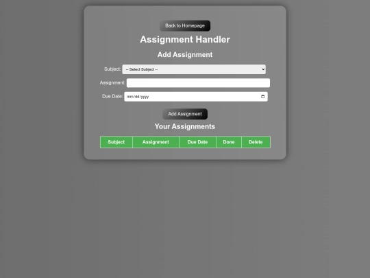 Project screenshot
