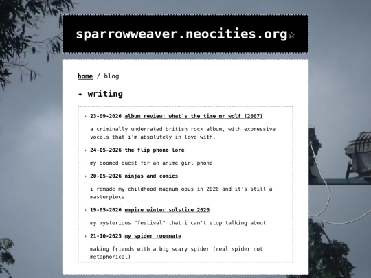 blog screenshot