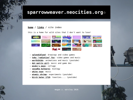 links/site-index screenshot