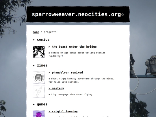 projects screenshot