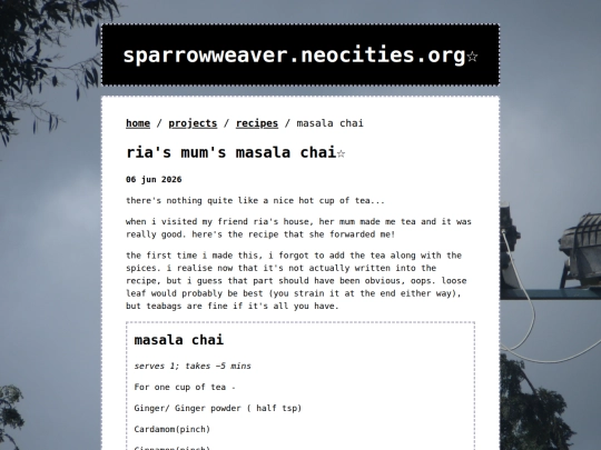 projects/recipes/masala-chai screenshot