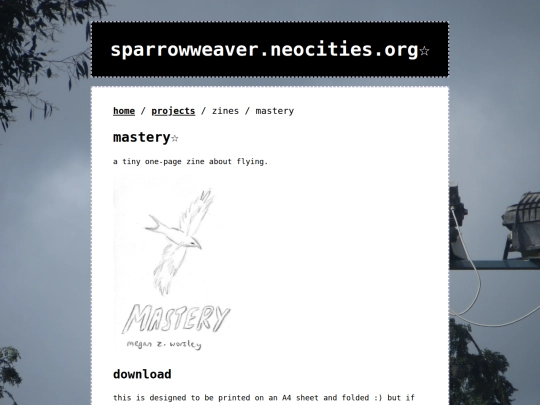 projects/zines/mastery screenshot