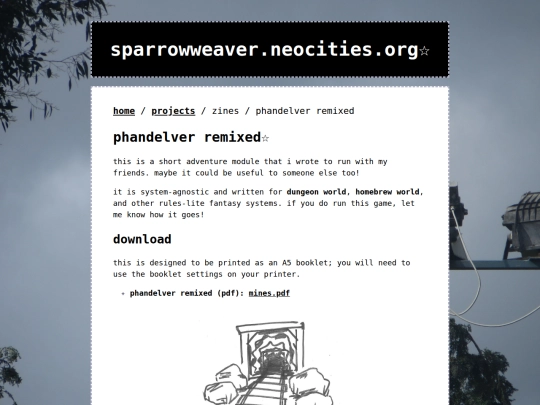 projects/zines/mines screenshot