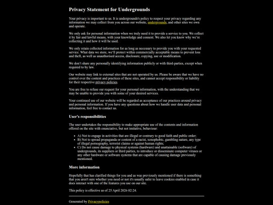 privacy screenshot