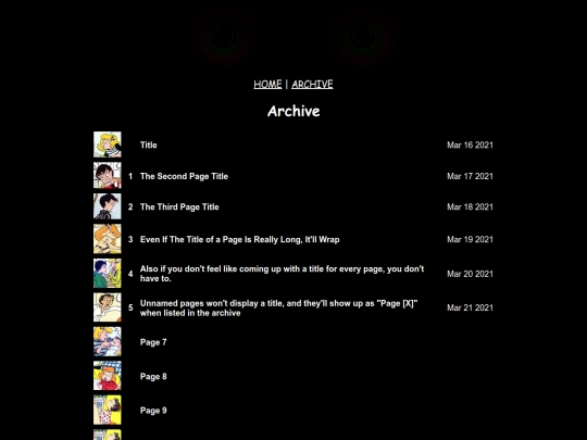 archive screenshot