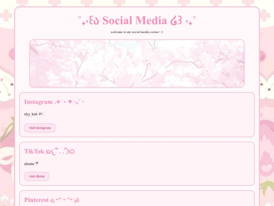 socials screenshot