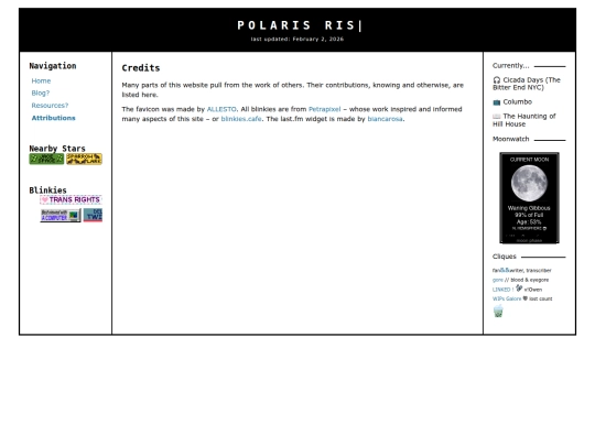 pages/credits screenshot