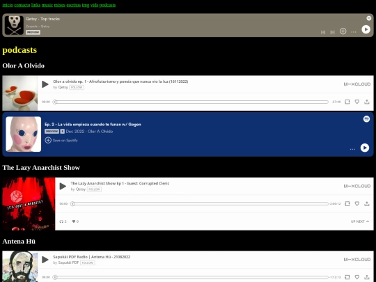 header/podcasts screenshot