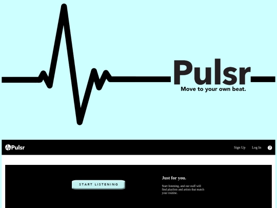 Pulsr/Pulsr_HomePage screenshot
