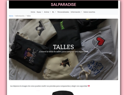TPFINAL_SALPARADISE/talles screenshot