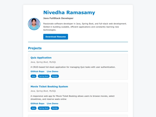 port/portfolio screenshot