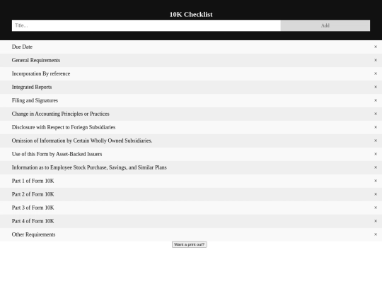 new-checklist screenshot