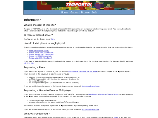 info screenshot