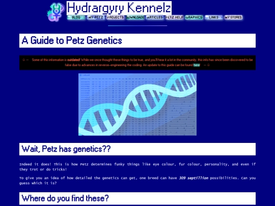 guides/genetics screenshot