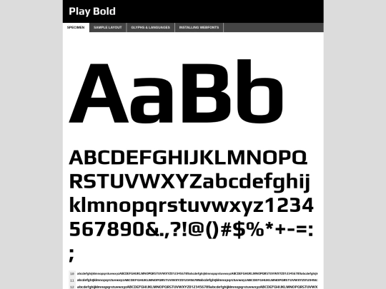 font/play-bold-demo screenshot