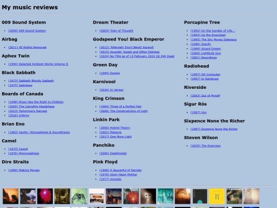music/reviews screenshot