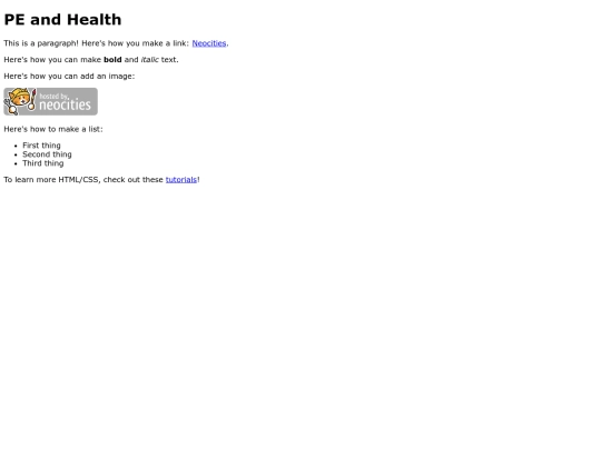 PEandHealth screenshot