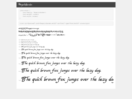 fonts/angelic garden/demo screenshot