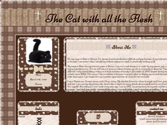 webpages/aboutme screenshot