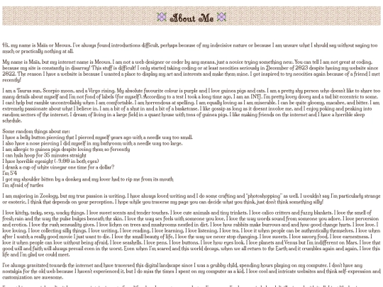 webpages/me screenshot