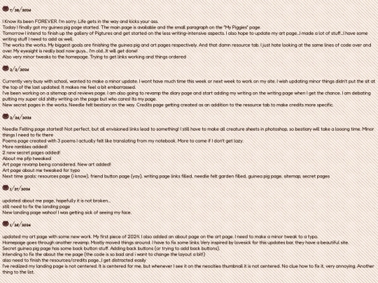webpages/updates screenshot