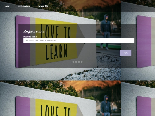 registration screenshot
