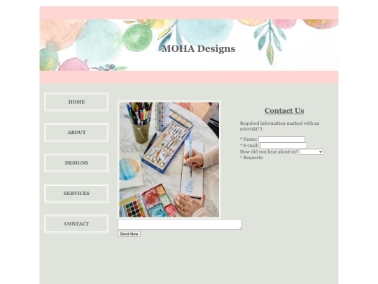 Moha Designs/contact screenshot